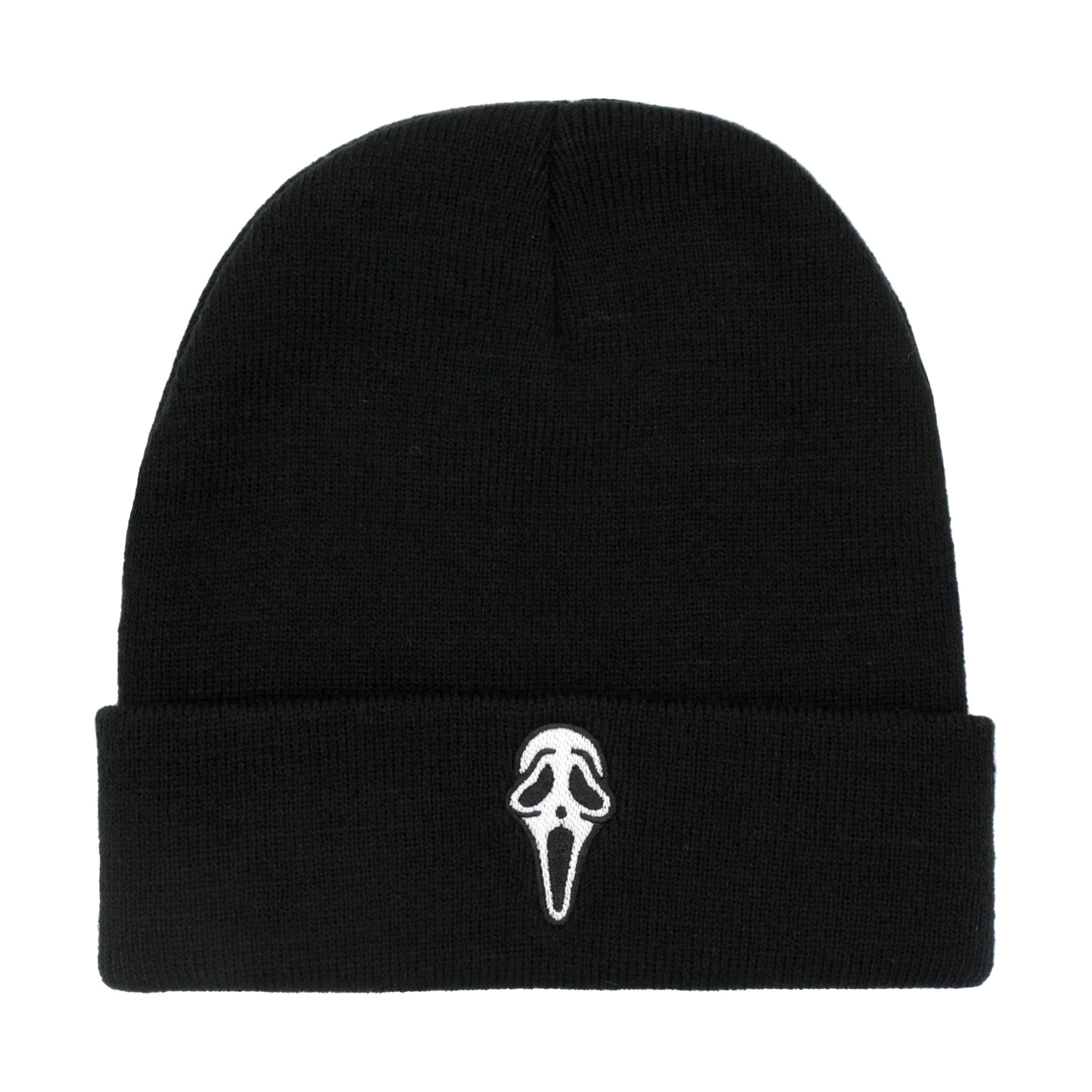 90s Horror Skull Embroidered Beanie Unisex Solid Skull Cap Hip Hip Warm Knit Hat
