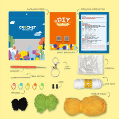 Beginner Crochet Kit with Step Guide & Video Tutorial