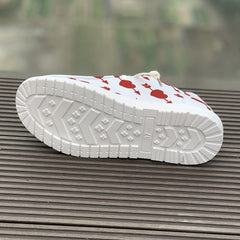 Women's Heart Pattern Skate Shoes Flat Casual Canvas Sneakers