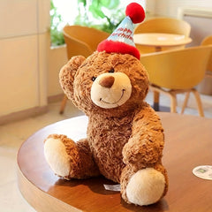 Cute Birthday Teddy Bear with Happy Birthday Hat