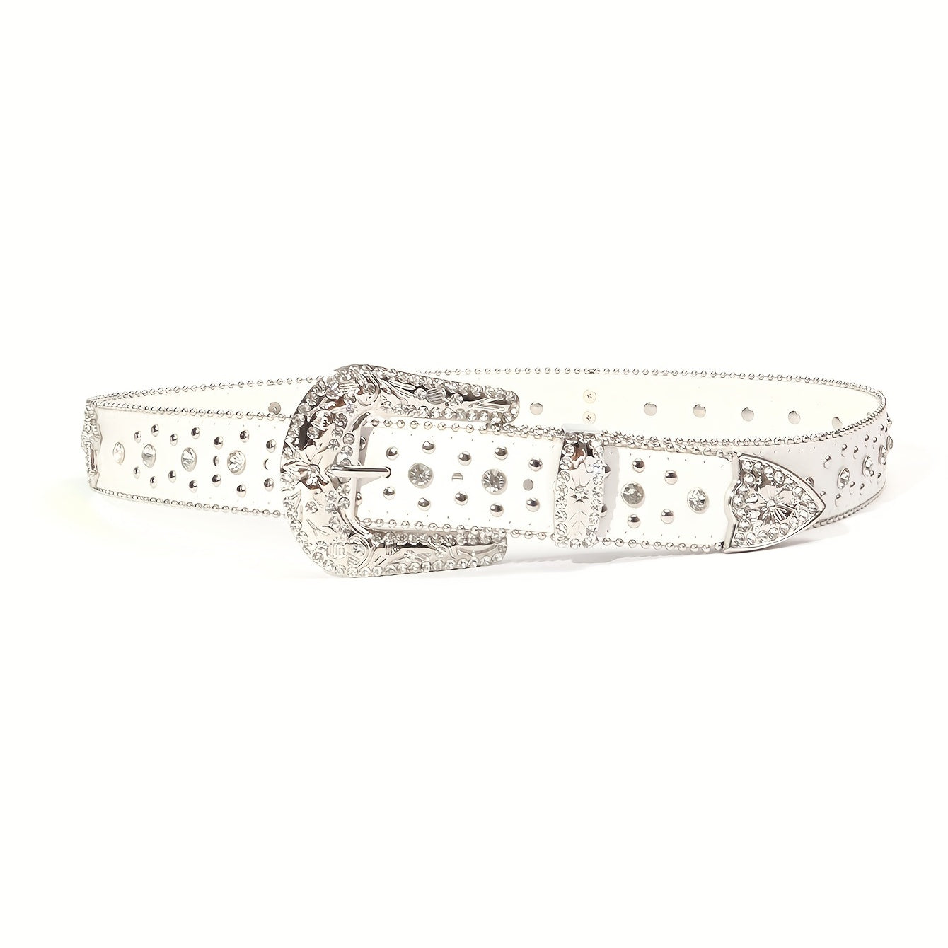 Western Cross Rivet Boho PU Leather Belt for Women