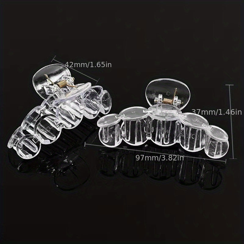 Transparent Hair Claw Clip Nonslip Shark Claw Ponytail Holder