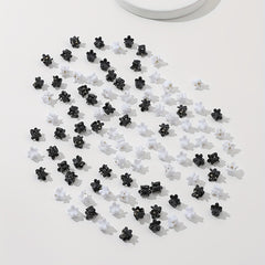 100pcs Flower Shaped Mini Hair Claw Ponytail Holder