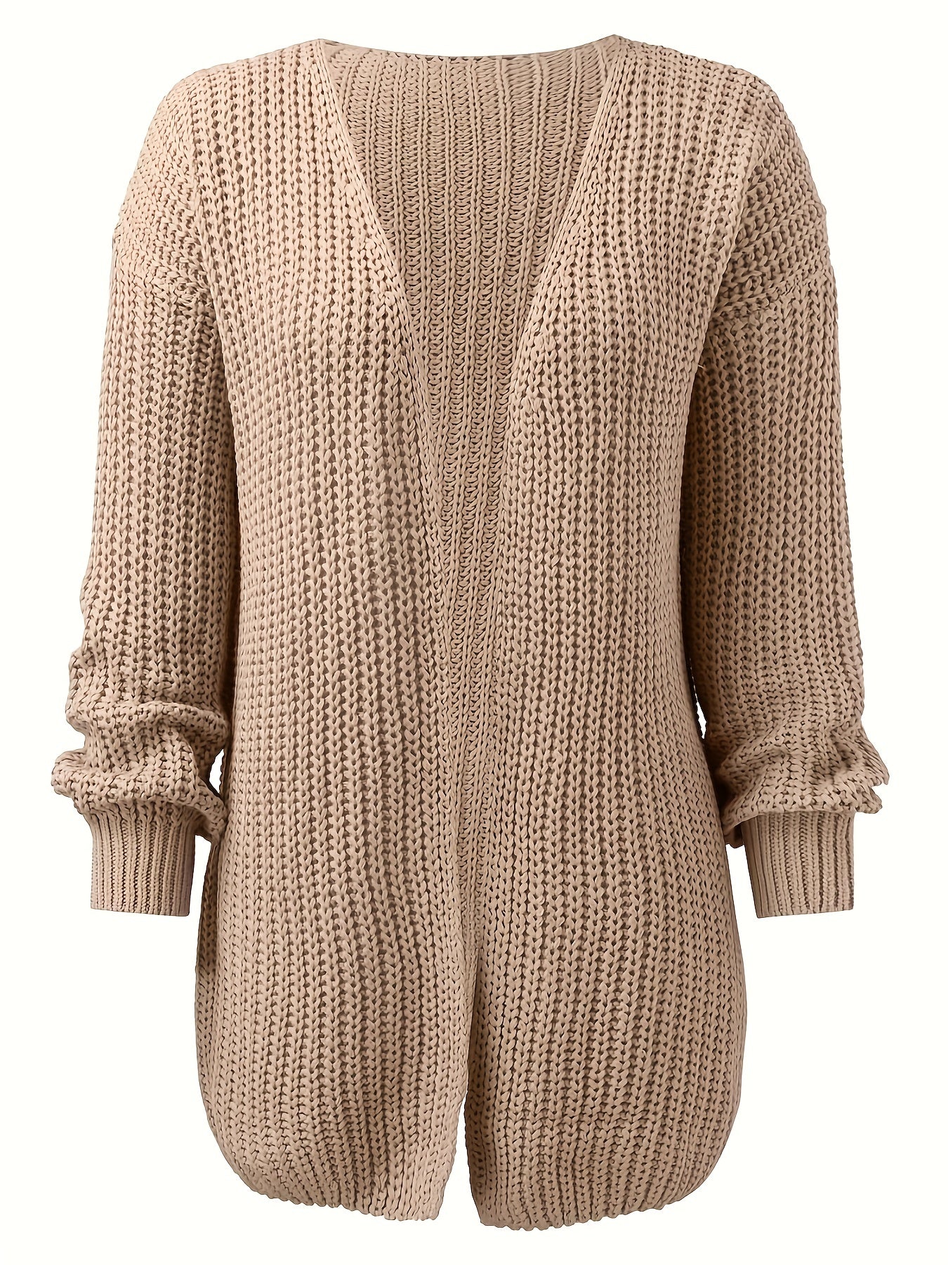 Women's Plus Solid Lantern Sleeve Cardigan