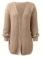 Women's Plus Solid Lantern Sleeve Cardigan
