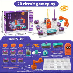 25pcs 45pcs Children's Circuit Experiment Game Kit
