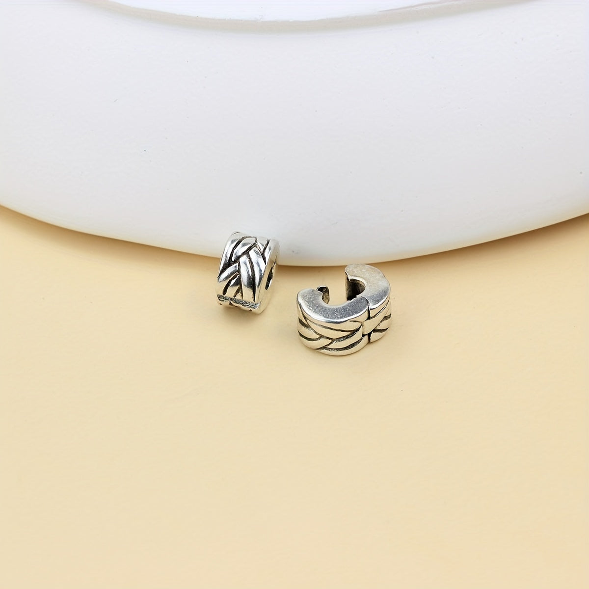 European Silver Plated Safety Bead Clip Stopper Charm Bracelet DIY Jewelry