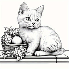 Cat Coloring Book 22 Pages Thick Paper Fun Creative Halloween Christmas Gift