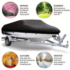 Heavy Duty 600D Marine Polyester Canvas Waterproof Boat Cover V Hull Trimaran