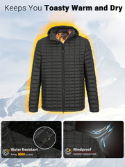 Men's Hooded Lightweight Thermal Packable Winter Jacket