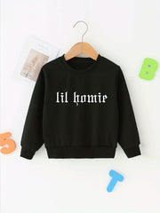 Boys Casual Pullover Sweatshirt Long Sleeve Crew Neck Tops