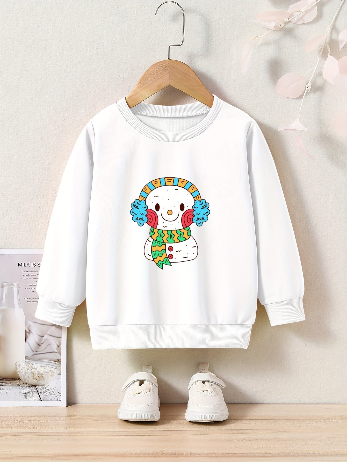 OERYUI Snowman Graphic Sweatshirt Comfy Pullover Kids Clothes