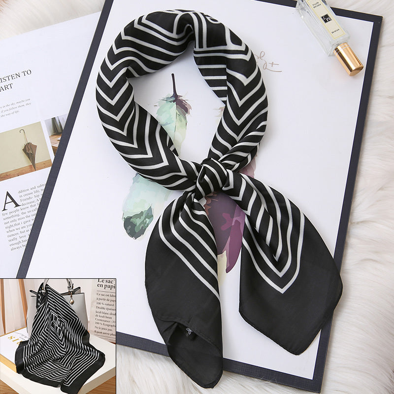 Women's Small Square Scarf Spring Autumn Winter Thin Scarf