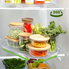 360 Degree Rotating Refrigerator Storage Organizer Turntable