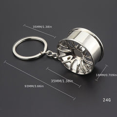 2pcs Mini Metal Tire Keychain Pendant for Car Keys Backpacks Wallets