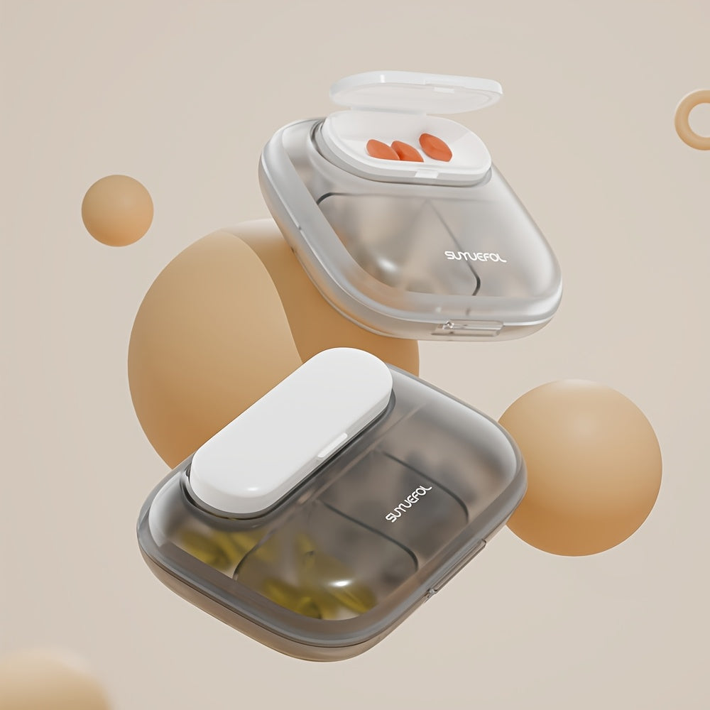 6 Compartment Portable Pill Organizer Airtight Storage Box