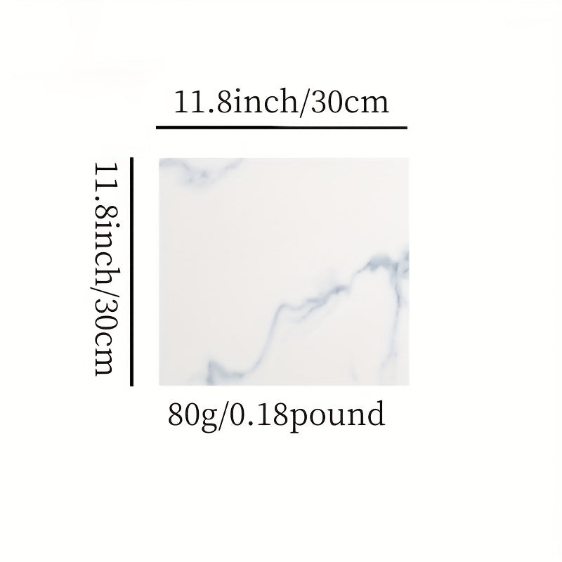 10pcs Marble Adhesive Floor Tiles Vinyl Flooring Peel And Stick Floor Tiles