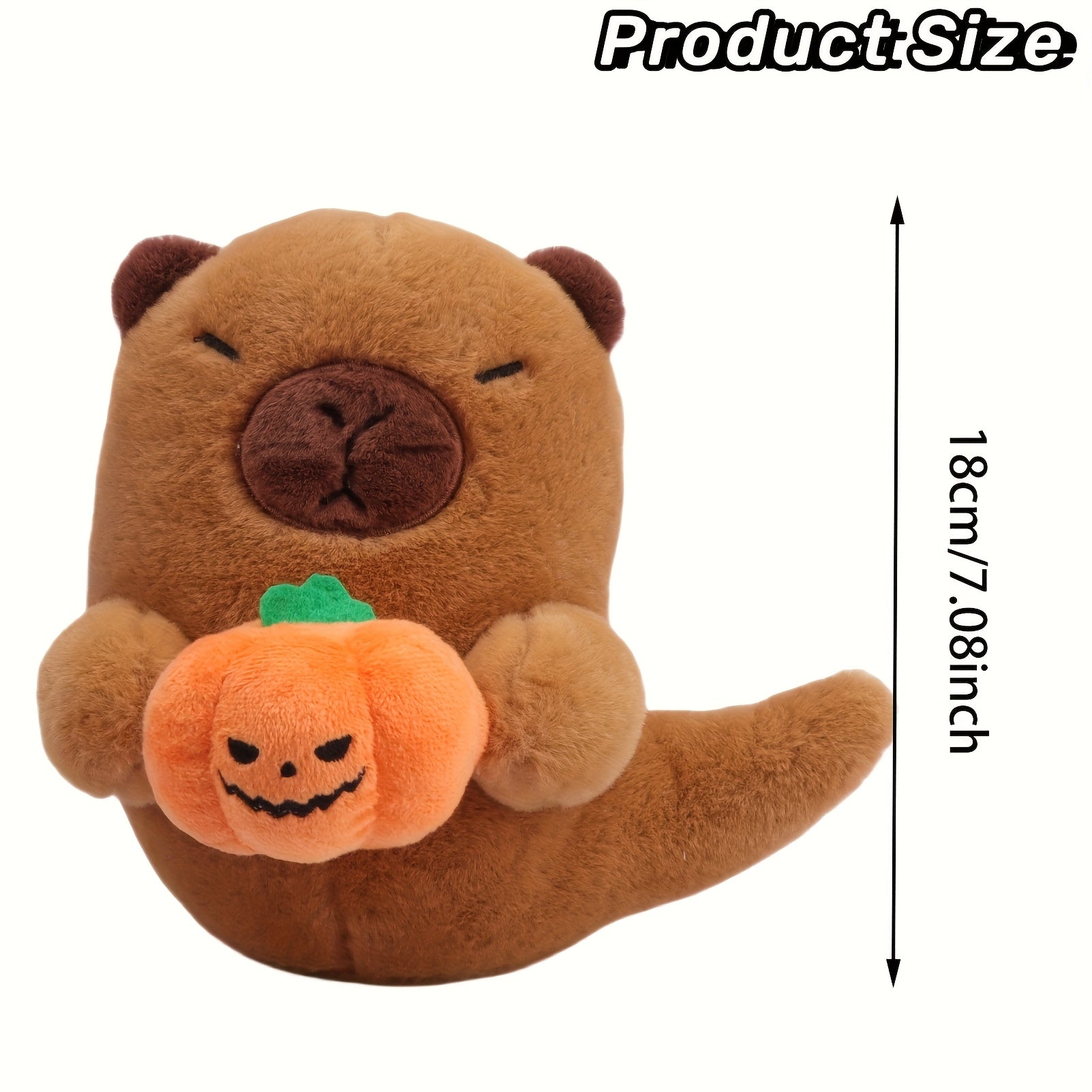 Halloween Capybara Plush Toy Pumpkin Soft Stuffed Animal