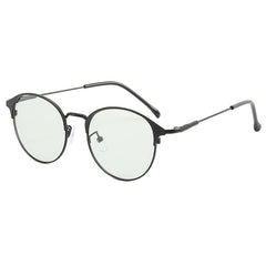 Men's Retro Metal Sunglasses Anti Changing Flat Lenses