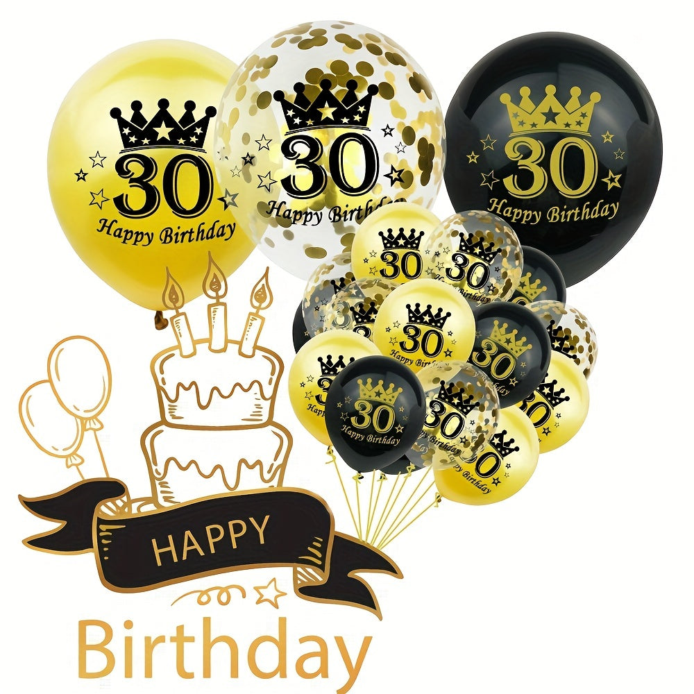 Adult Birthday Balloons Set for Party and Photo Shoots