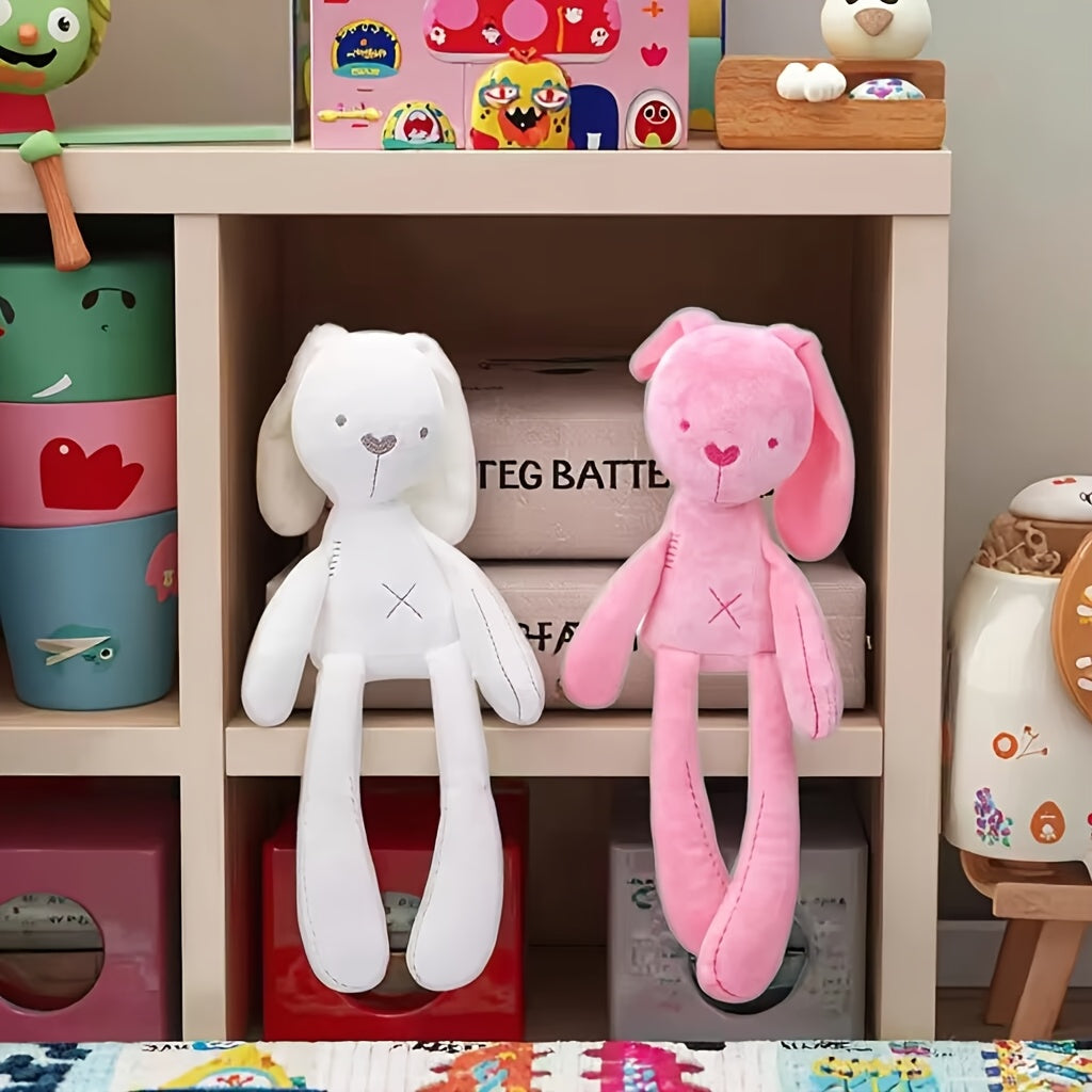 Long Legged Rabbit Plush Toy Standing Pose Bunny Pink