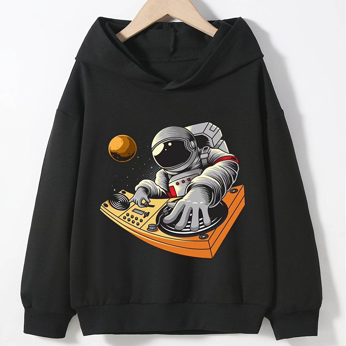Astronaut DJ Print Boys Hooded Sweatshirt