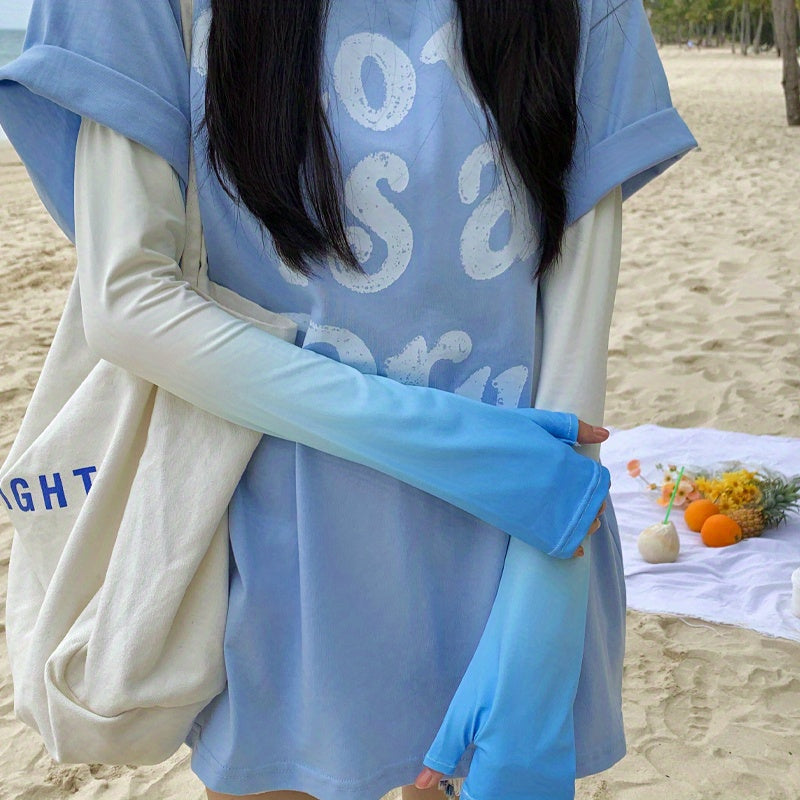 Gradient Sunproof Arm Sleeves for Summer Outdoor Activities