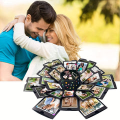 DIY Explosion Hexagonal Memory Scrapbook Photo Album Box