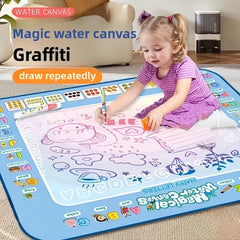 Magic Water Canvas Graffiti Mat Washable Kids Art Mat with Water Painting