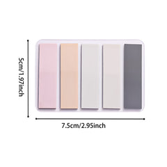 3pcs Morandi Sticky Notes Long Strip Arrow Shaped Sticky Index Tabs