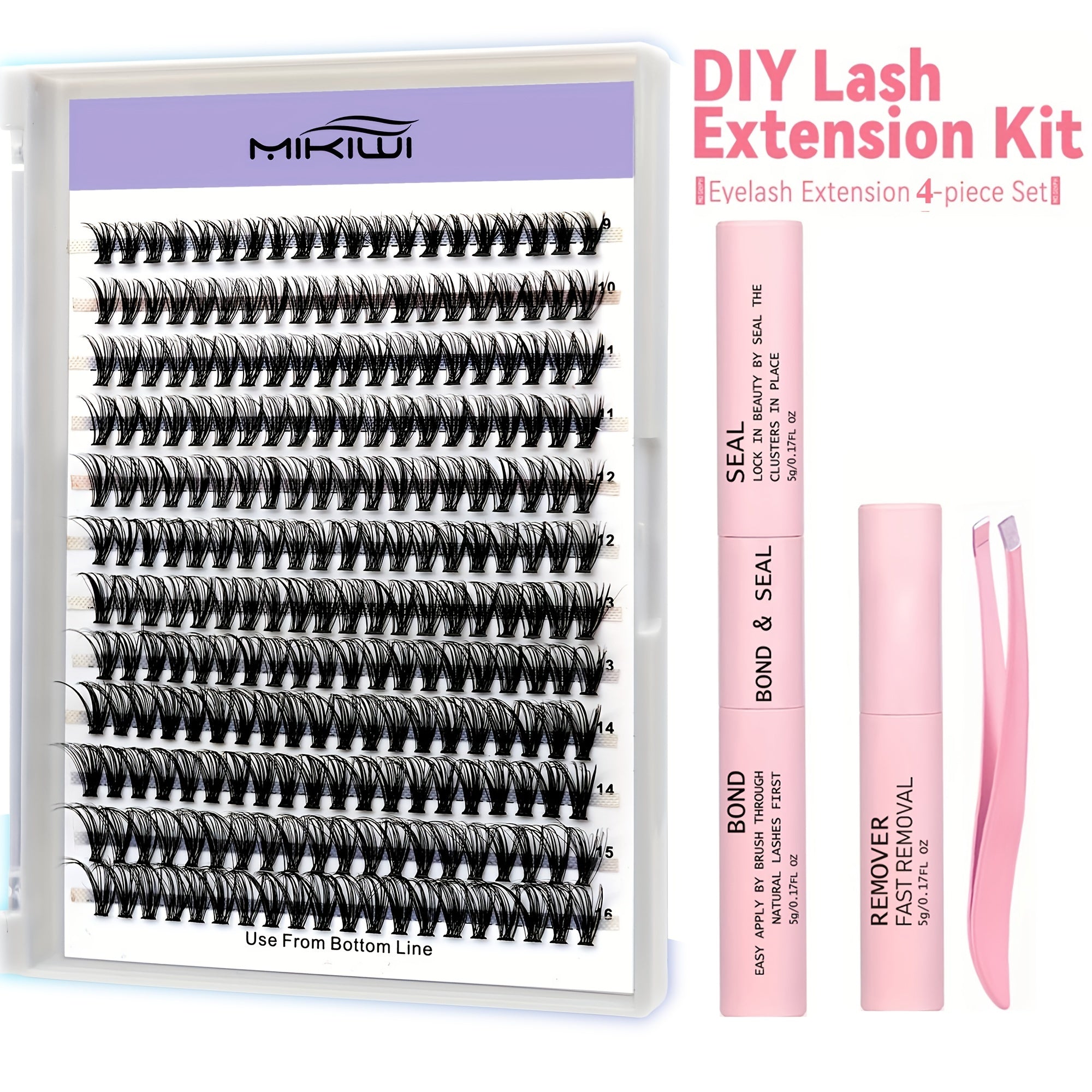 240Pcs Cluster Lashes 10D-40D D Curling Mix 9-16mm Lash Extensions