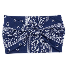 Boho Headbands Wide Knotted Hair Bands Printing Bandeau Travel Stretchy