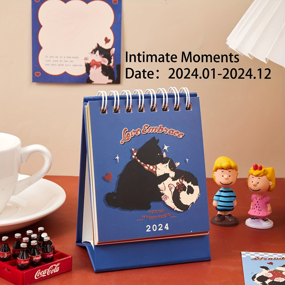 Cartoon Mini Desk Calendar Tabletop Flip Calendar