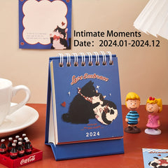 Cartoon Mini Desk Calendar Tabletop Flip Calendar