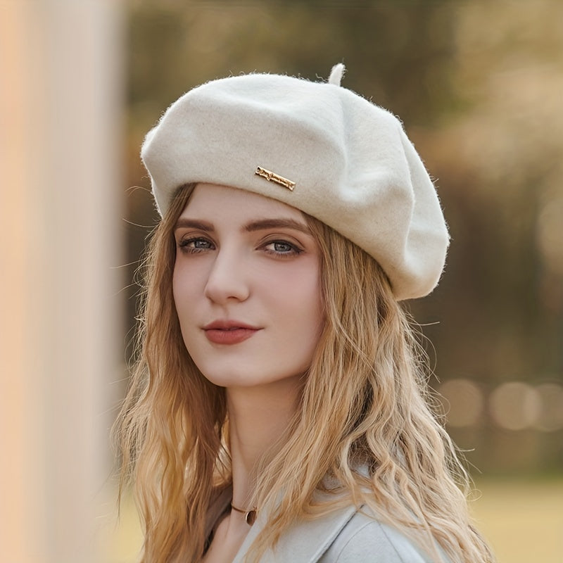 Bright Candy Wool Beret Women's Beanie Cap Painter Hats
