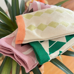Geometric Print Mid Tube Socks, Set of 3