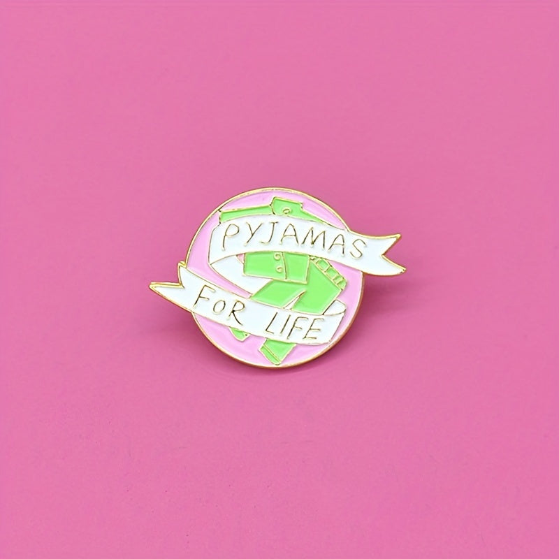 Green Pants Ribbon Pattern Brooch