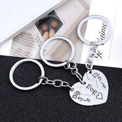 3Pcs Sister Mother Keychain Set Puzzle Keyring Mom Daughter Jewelry Gift