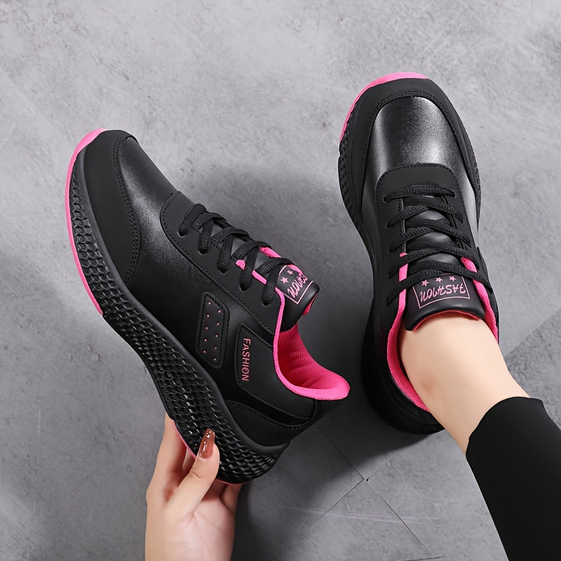 Women's Waterproof Faux Leather Running Shoes