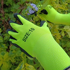 Gardening Gloves Rubber Coated Protective Work Gloves Medium Size