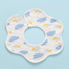 5pc Baby Toddler Petal Style Bib Cotton Waterproof Saliva Bib