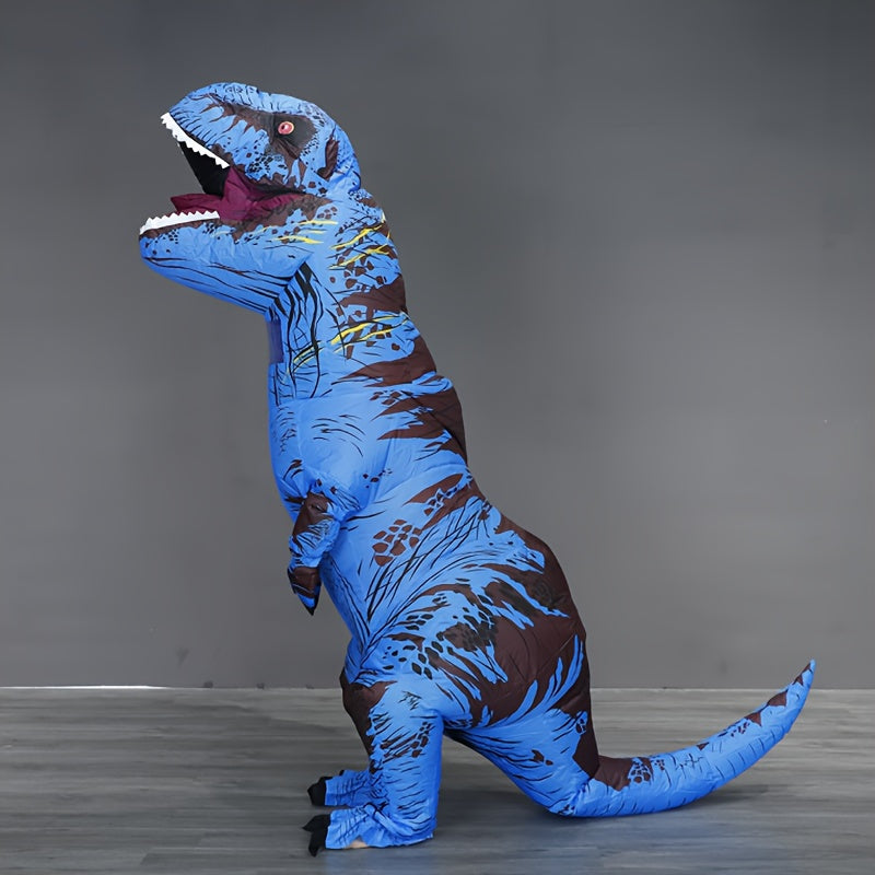 Adult Inflatable Dinosaur Costume Red with Fan - Halloween Christmas Role Play