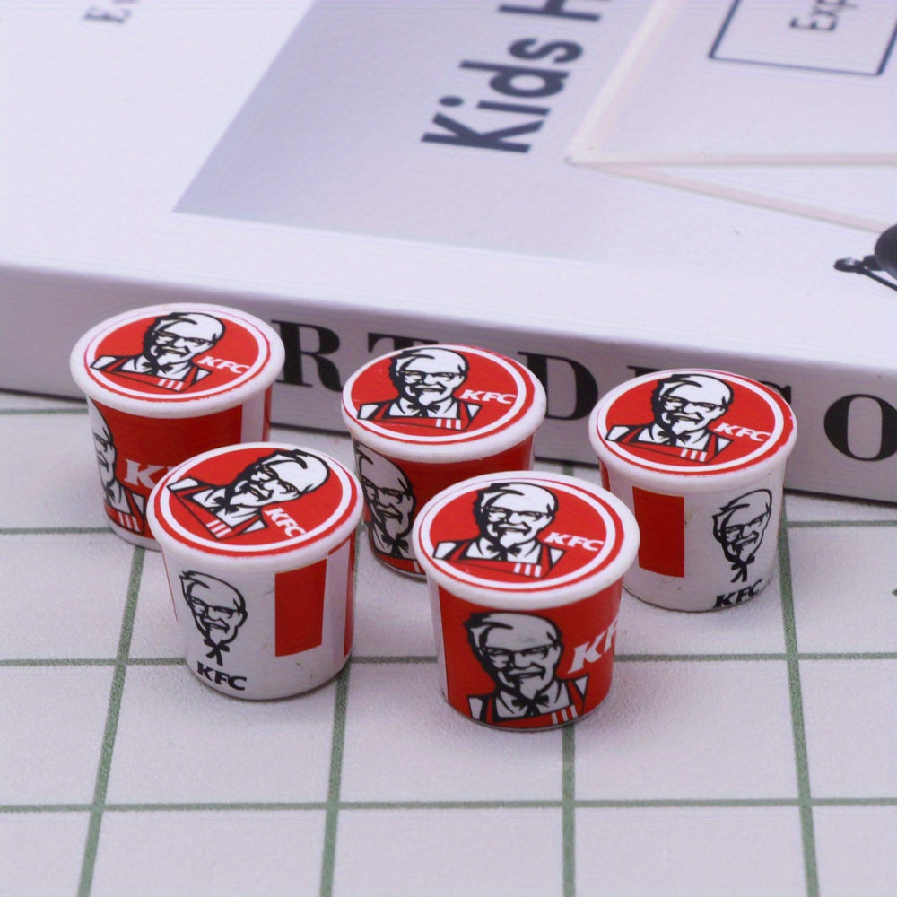 5pcs Set 1 12 Dollhouse Mini Fast Food Family Bucket Model Toys