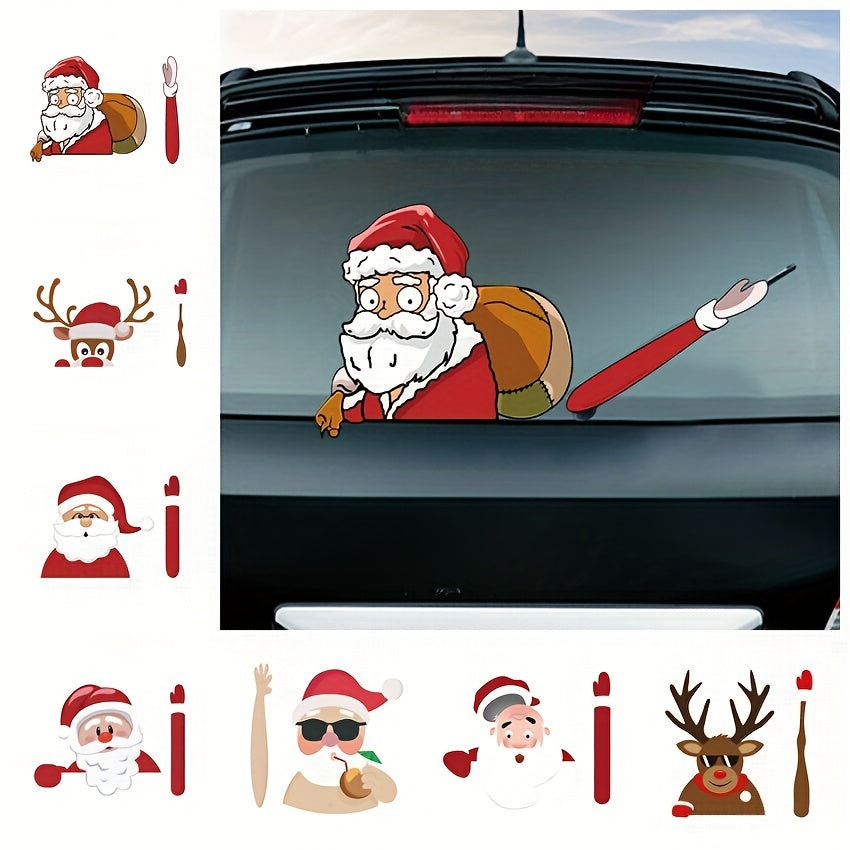 Christmas Car Decoration Sticker Funny Waterproof Self adhesive