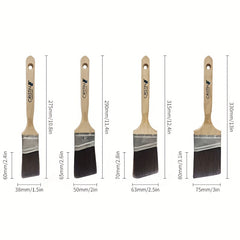 Synthetic Long Handled Angled Paintbrush Easy To Clean