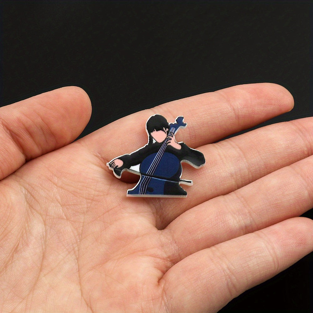 Creative Acrylic Print Brooch Pin for Boys