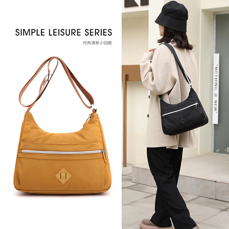 Nylon Waterproof Shoulder Bag for Women Shopping