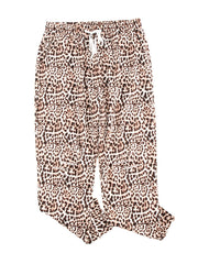 Women's Plus Leopard Print Loose Fit Trousers