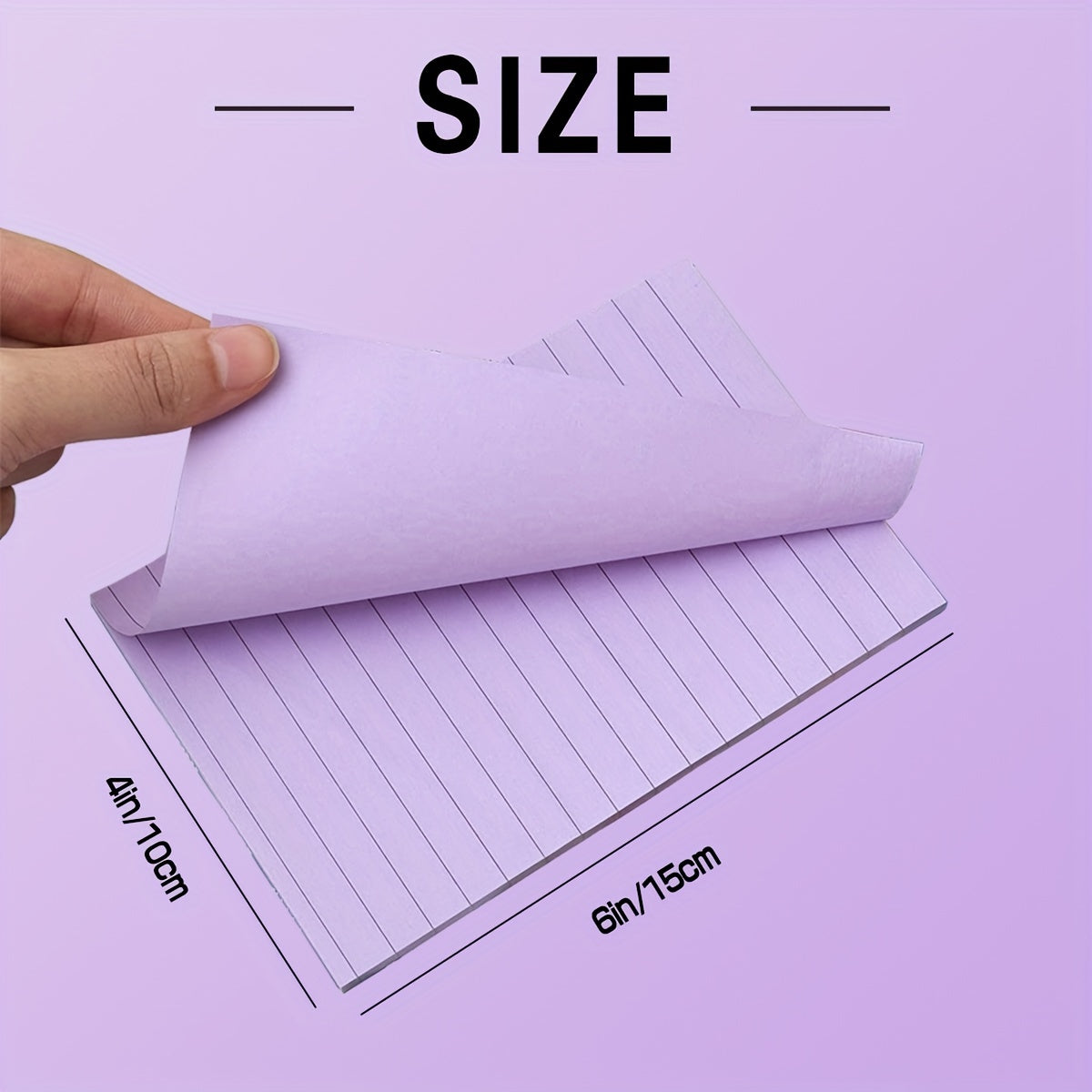 Large Sticky Notes 4x6 IN 9 Colors 46 Sheet pad Lined Sticky Notes