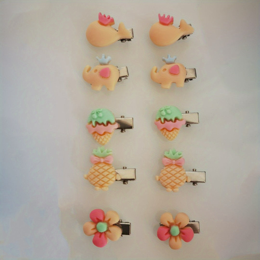 Mini Duck Billed Clip Cartoon Fruit Animal Hair Clip Sweet Hair Clip